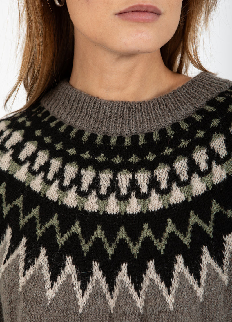 Coster Copenhagen IJSLANDS GEBREID Knitwear Volcanic grey - 188