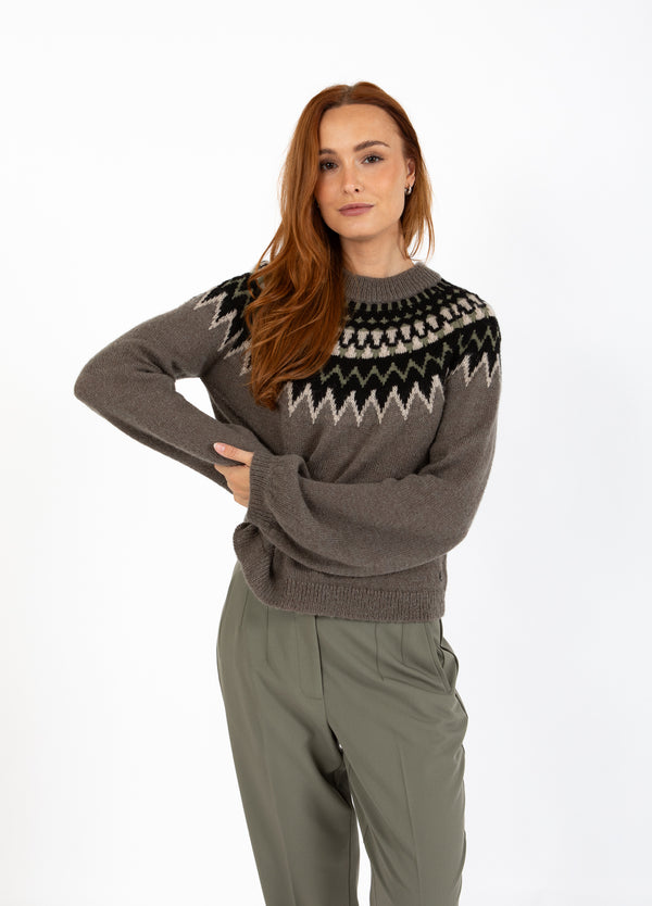 Coster Copenhagen IJSLANDS GEBREID Knitwear Volcanic grey - 188