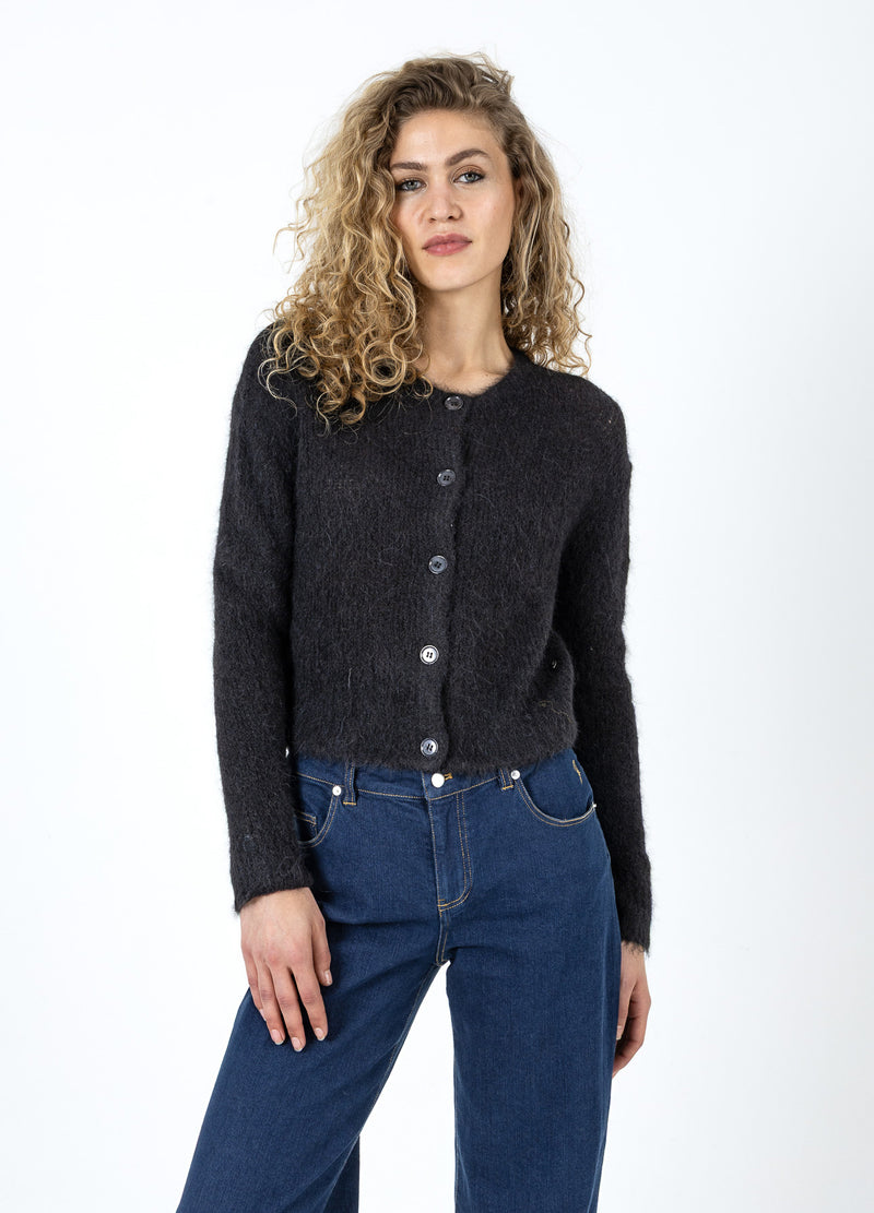 Coster Copenhagen INGEKORTE GEBREIDE VEST IN ALPACA Knitwear Black - 100