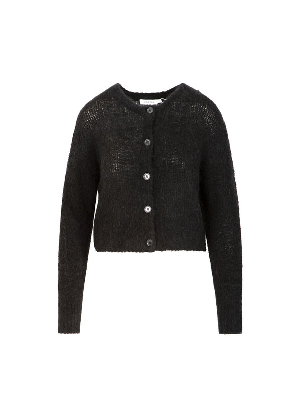 Coster Copenhagen INGEKORTE GEBREIDE VEST IN ALPACA Knitwear Black - 100