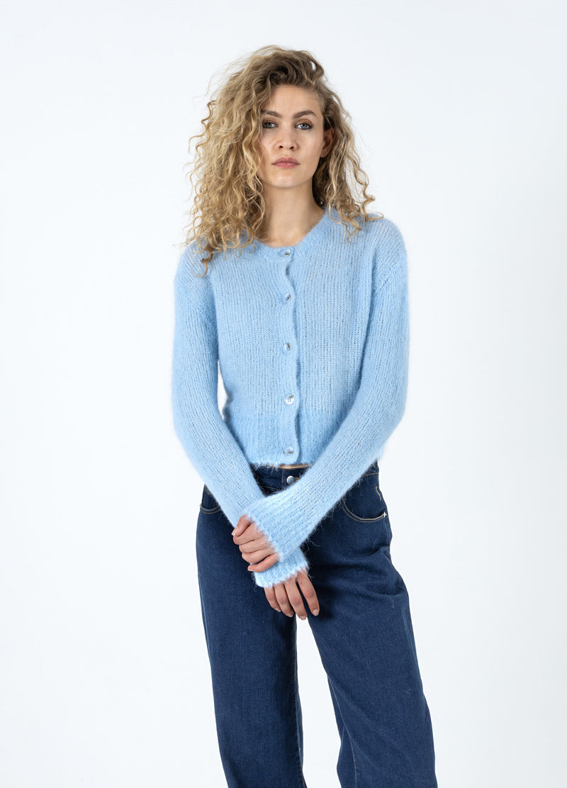 Coster Copenhagen INGEKORTE GEBREIDE VEST IN ALPACA Knitwear Pastel blue - 538