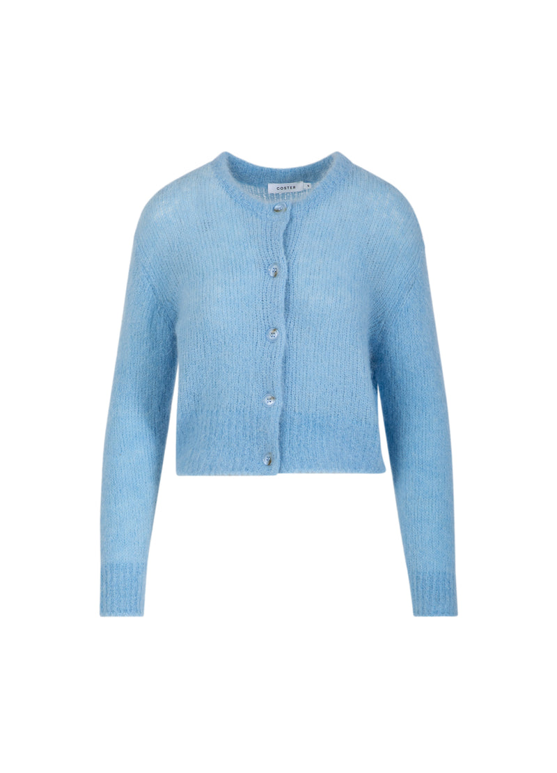 Coster Copenhagen INGEKORTE GEBREIDE VEST IN ALPACA Knitwear Pastel blue - 538