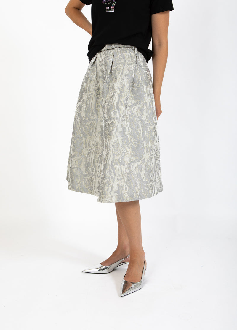 Coster Copenhagen JACQUARD ROK Skirt Silver grey - 162