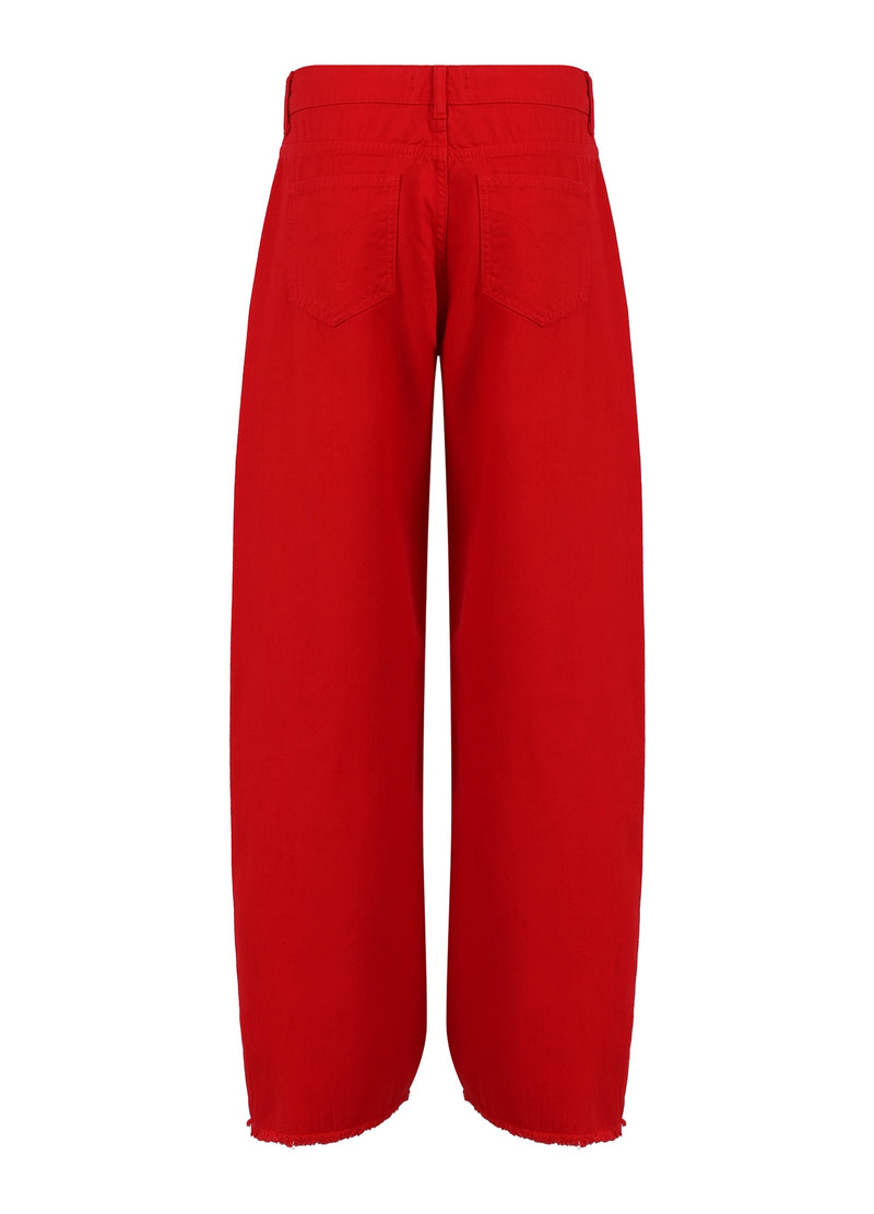 Coster Copenhagen JEANS MET RAFELRANDEN - PETRA-PASVORM Pants Scarlet red - 618