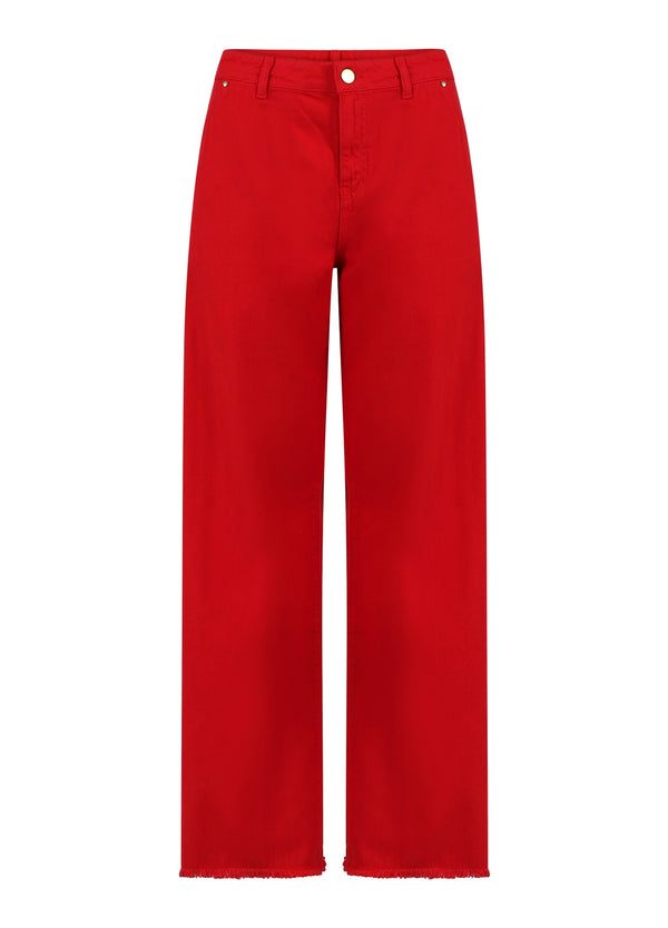 Coster Copenhagen JEANS MET RAFELRANDEN - PETRA-PASVORM Pants Scarlet red - 618