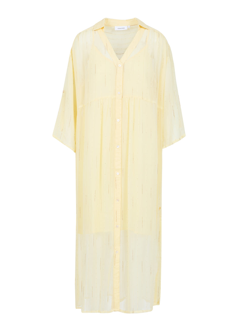Coster Copenhagen JURK IN GOUDEN LUREX Dress Butter yellow/gold lurex - 759
