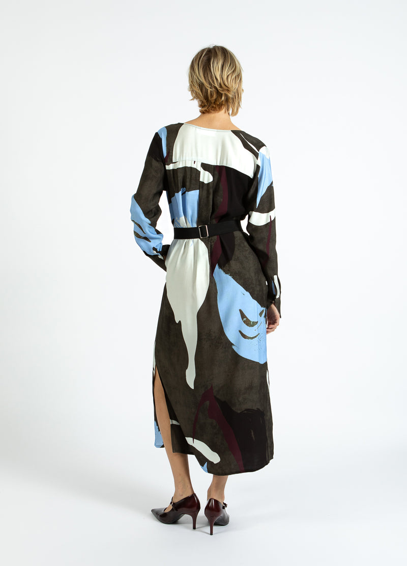 Coster Copenhagen JURK IN SCHADUW GRAFISCHE PRINT Dress Shadow graphic print - 955