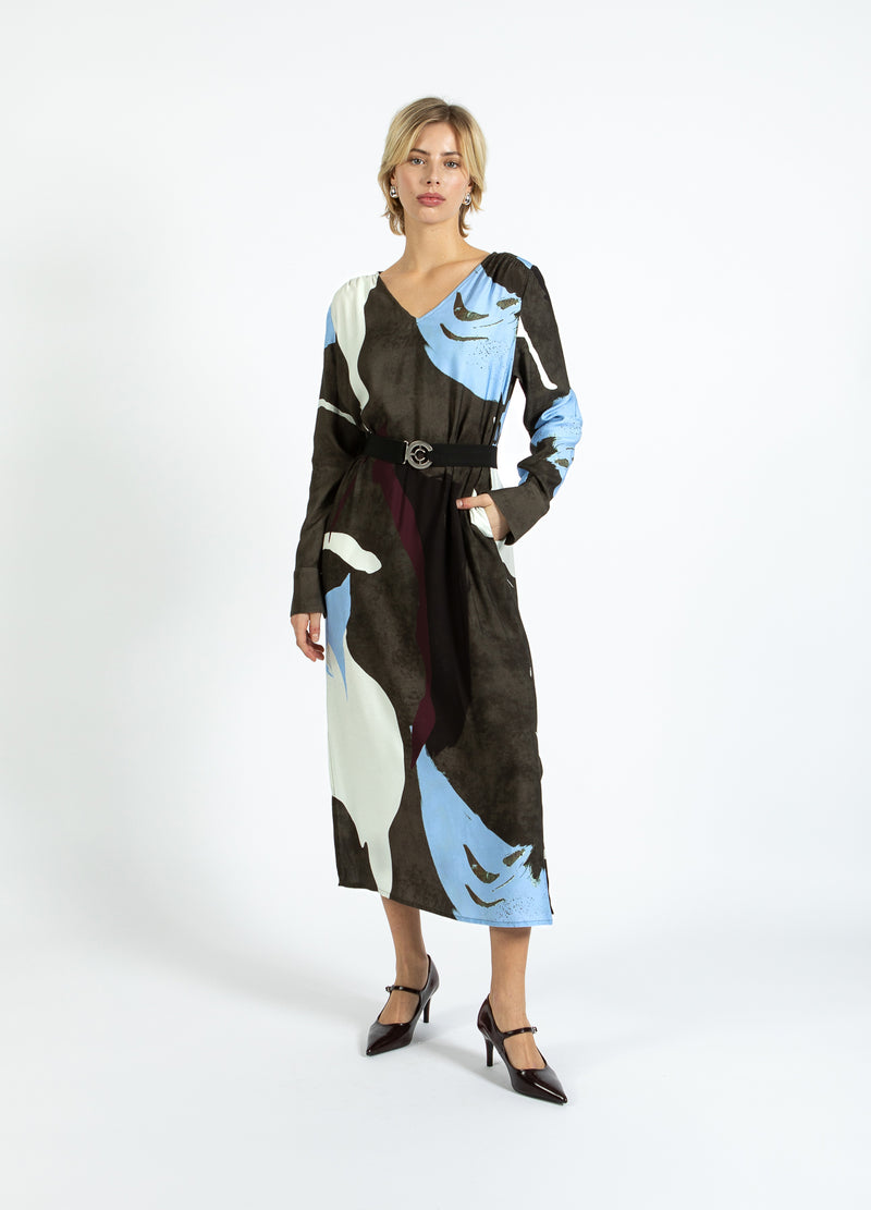 Coster Copenhagen JURK IN SCHADUW GRAFISCHE PRINT Dress Shadow graphic print - 955