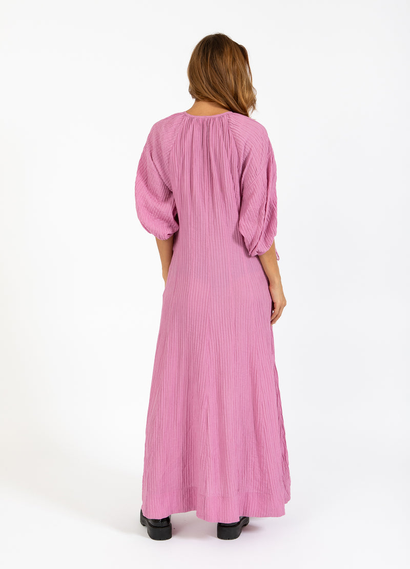Coster Copenhagen JURK MET MOUWDETAILS Dress Magenta - 861