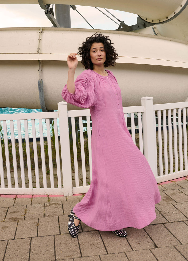 Coster Copenhagen JURK MET MOUWDETAILS Dress Magenta - 861