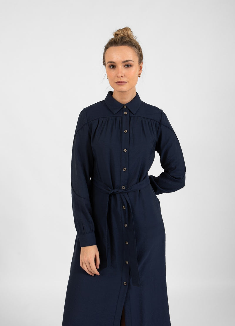 Coster Copenhagen JURK MET RIEM Dress Dark blue - 579