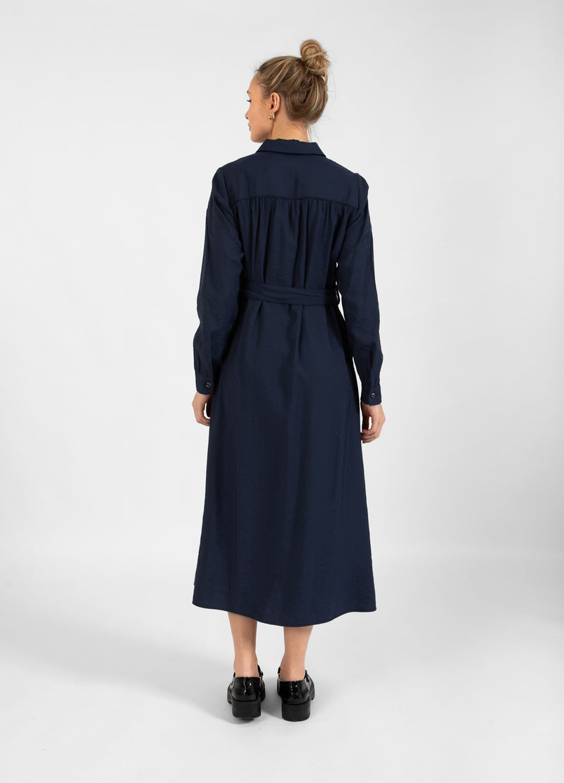 Coster Copenhagen JURK MET RIEM Dress Dark blue - 579