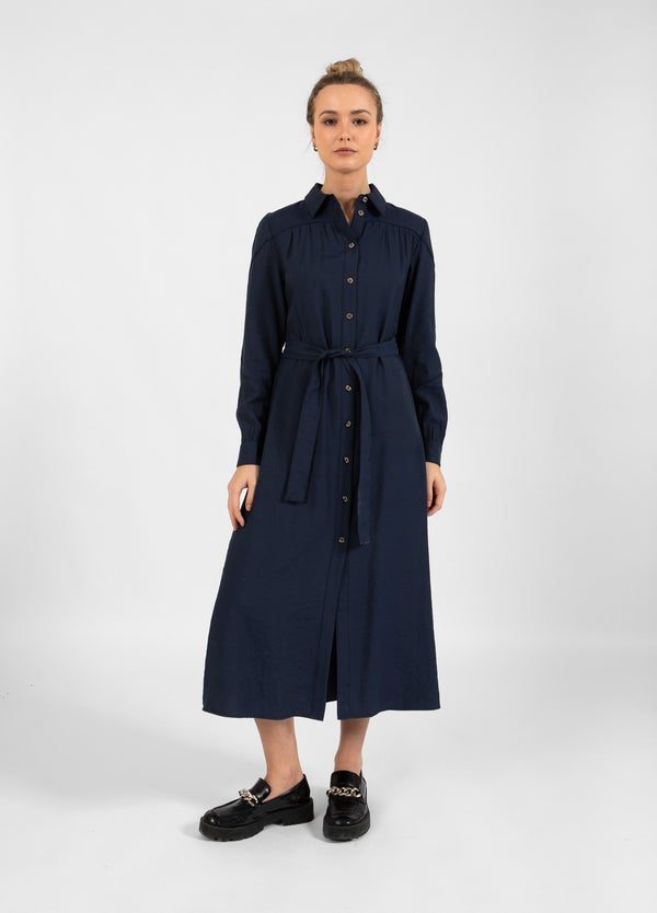 Coster Copenhagen JURK MET RIEM Dress Dark blue - 579