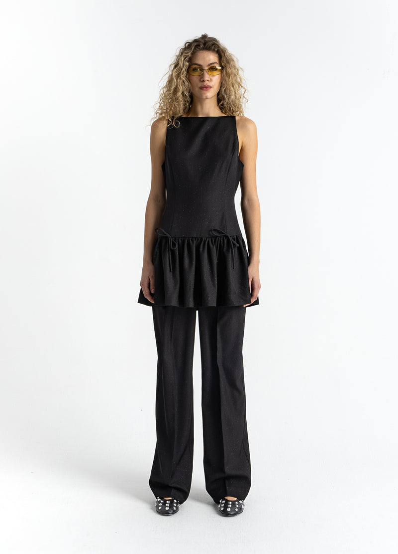Coster Copenhagen JURK MET STRIKKEN Dress Black - 100