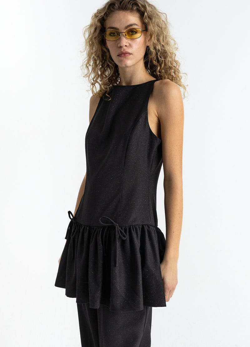 Coster Copenhagen JURK MET STRIKKEN Dress Black - 100