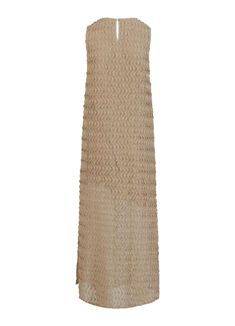 Coster Copenhagen JURK MET STRUCTUUR EN SPLIT Dress Sand - 310