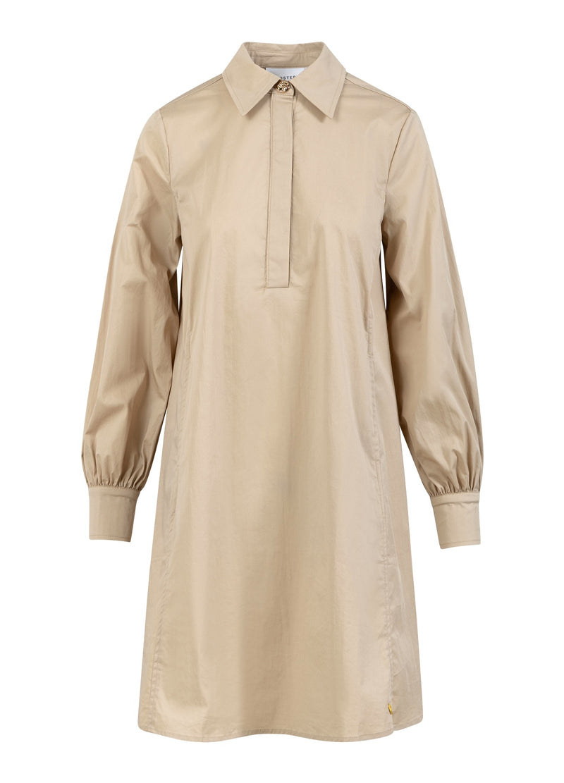 Coster Copenhagen JURK MET VOLUMINEUZE MOUWEN Dress Desert sand - 329