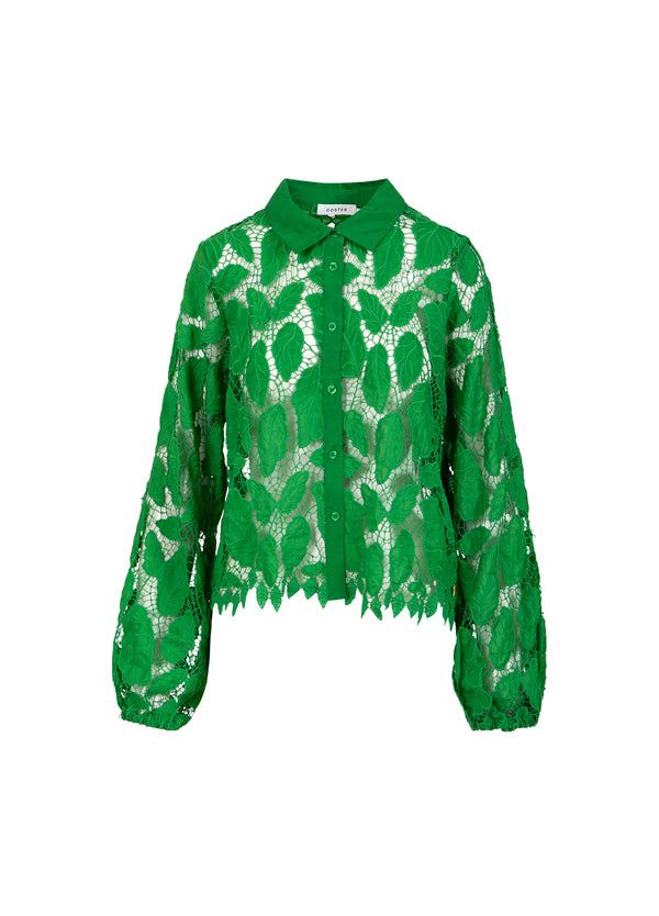 Coster Copenhagen KANTEN BLOUSE Shirt/Blouse Lush green - 444