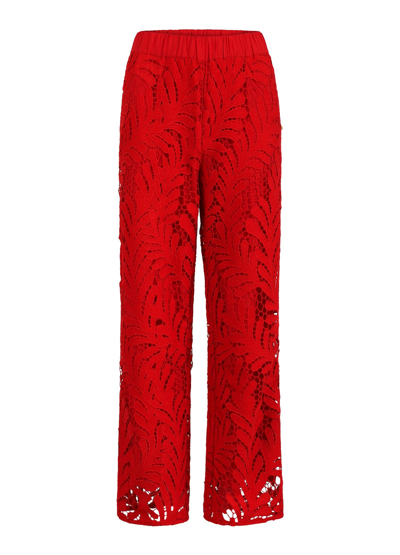 Coster Copenhagen KANTEN BROEK Pants Scarlet red - 618