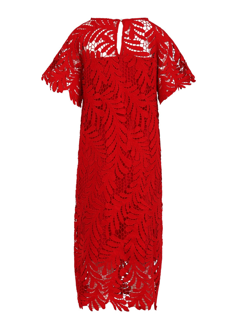 Coster Copenhagen KANTEN JURK Dress Scarlet red - 618