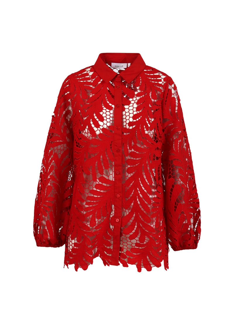 Coster Copenhagen KANTEN SHIRT Shirt/Blouse Scarlet red - 618