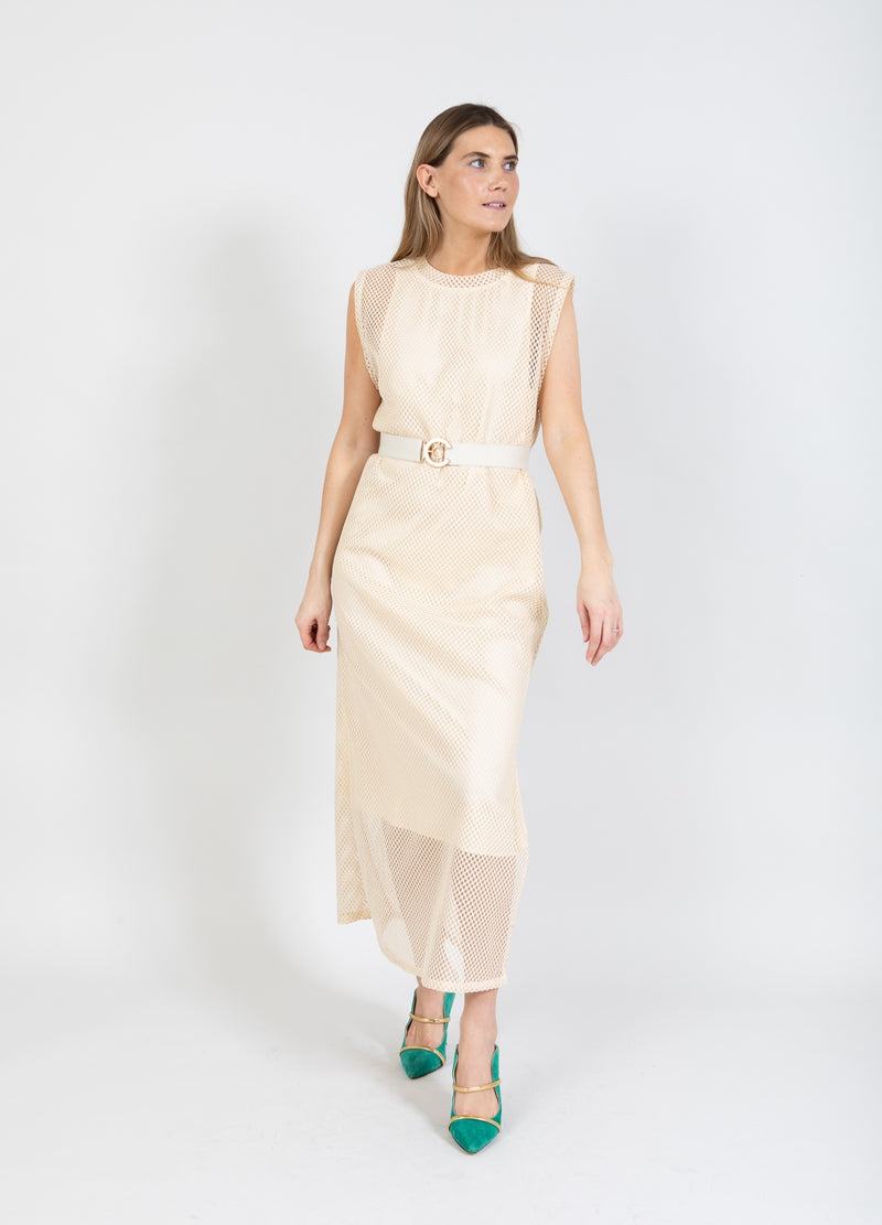 Coster Copenhagen MESH JURK Dress Creme - 241