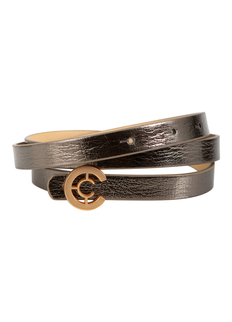 Coster Copenhagen KLEINE LOGO RIEM Accessories Mud metallic - 327