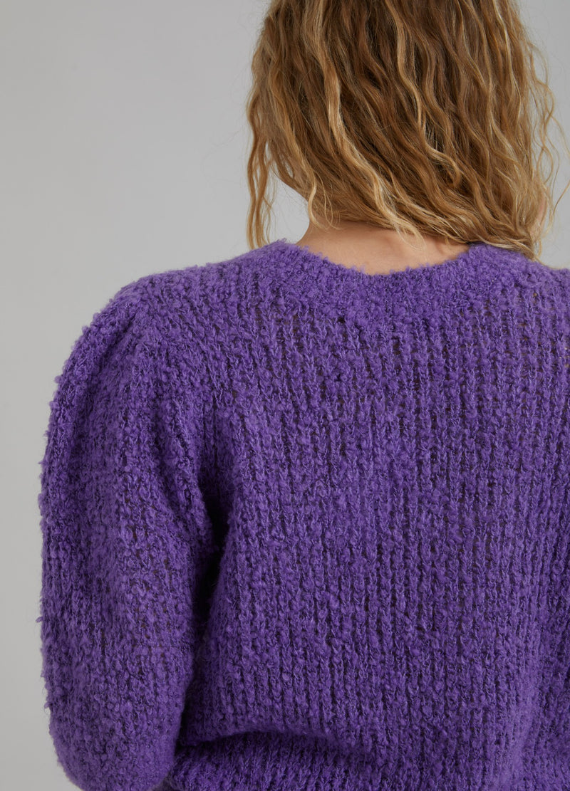 Coster Copenhagen KNIT W. PUFF SLEEVES Knitwear Warm purple - 846