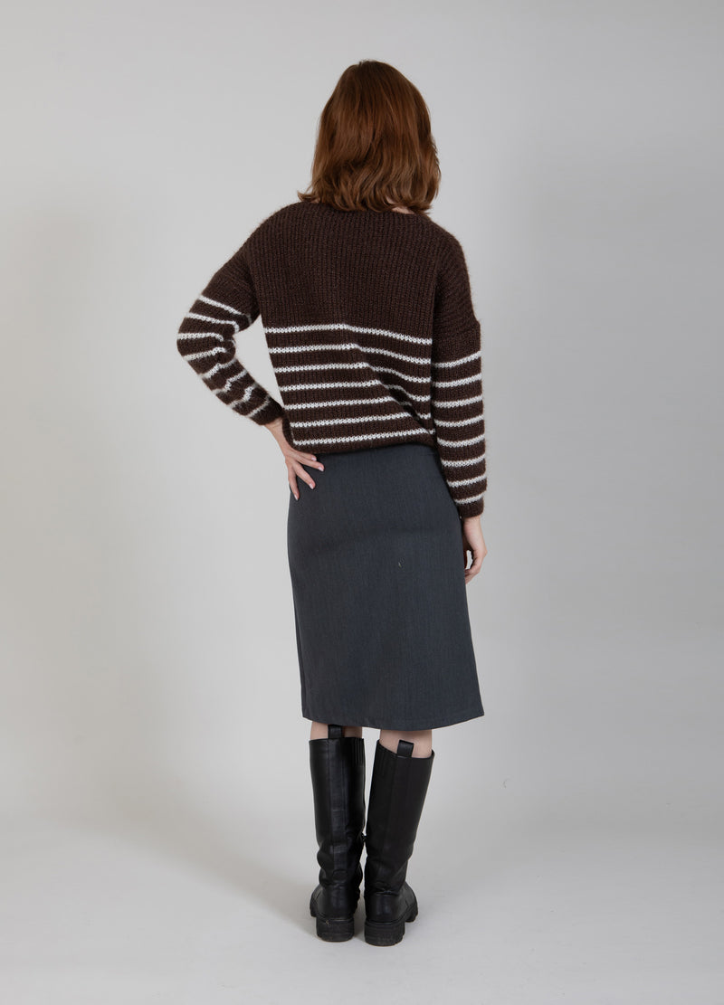 CC Heart KNIT WITH STRIPES Knitwear Brown - 317