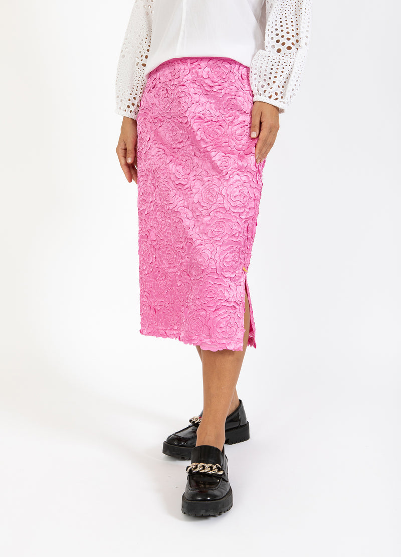 Coster Copenhagen KOKERROK IN ROZEN JACQUARD Skirt Magenta - 861
