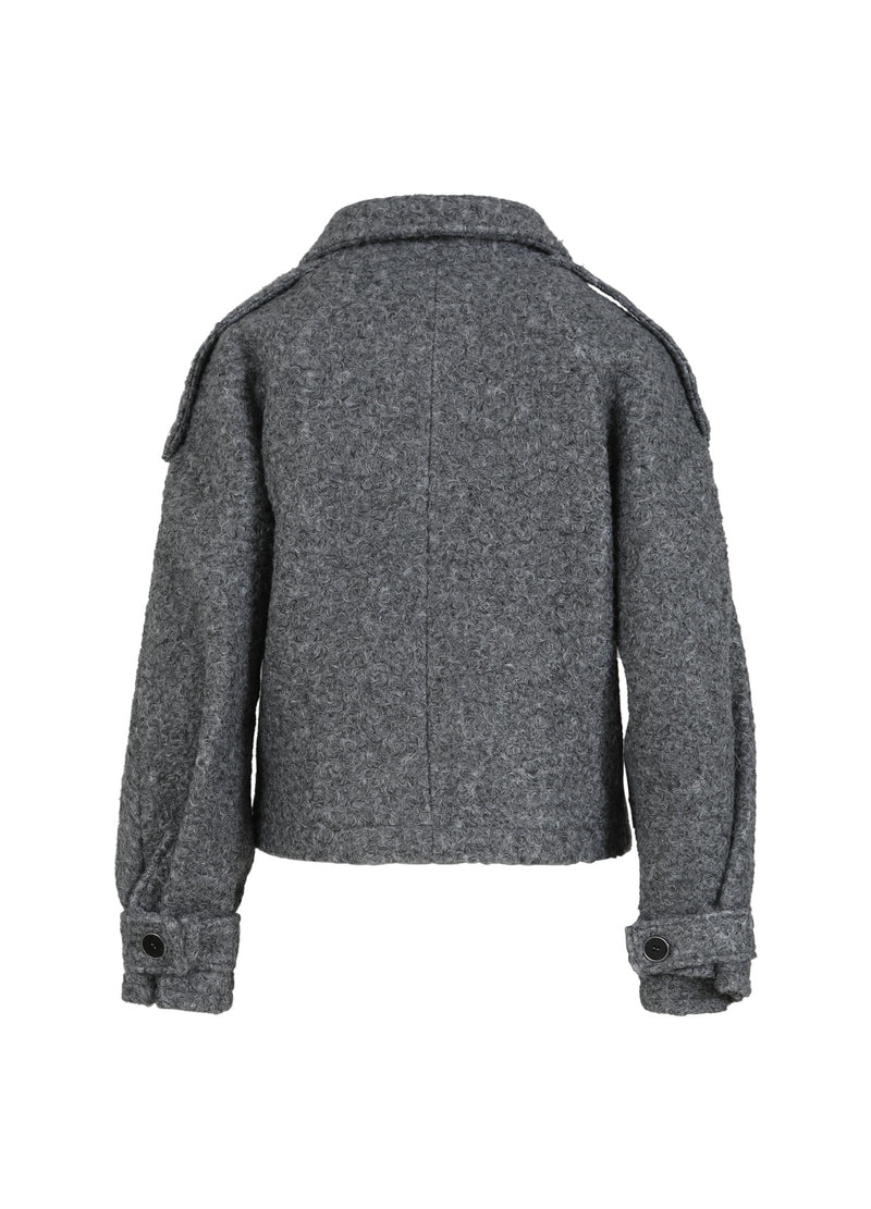 Coster Copenhagen KORTE GEKRULDE WOLLEN JAS Outerwear Grey - 103