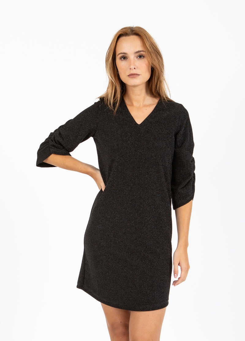 Coster Copenhagen KORTE GLINSTERJURK Dress Black glitter - 194