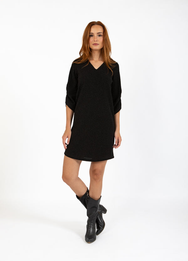 Coster Copenhagen KORTE GLINSTERJURK Dress Black glitter - 194