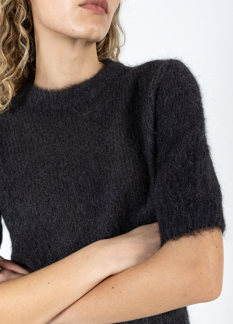 Coster Copenhagen KORTE MOUW GEBREID IN ALPACA Knitwear Black - 100