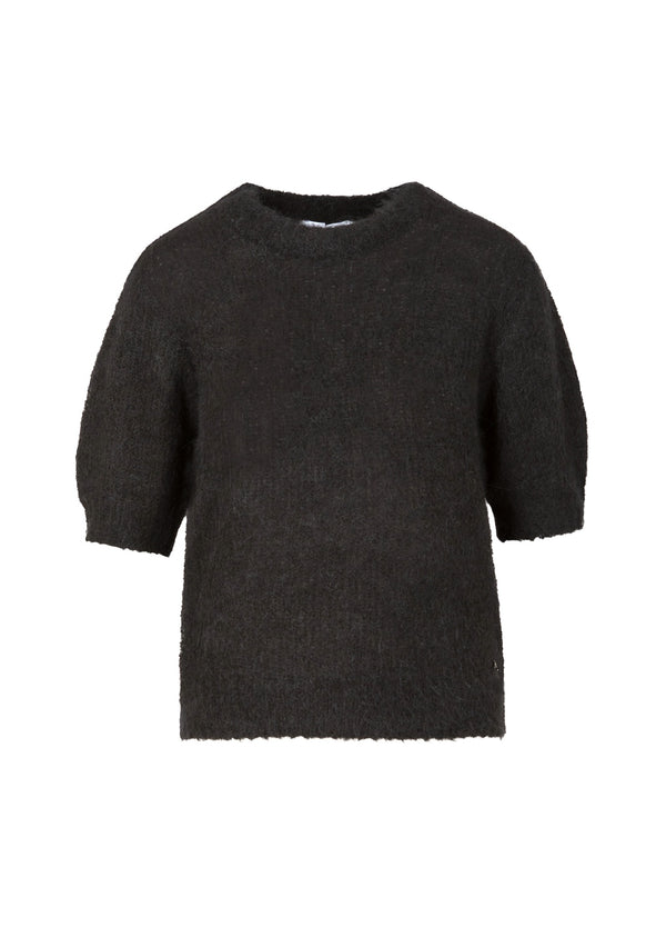 Coster Copenhagen KORTE MOUW GEBREID IN ALPACA Knitwear Black - 100