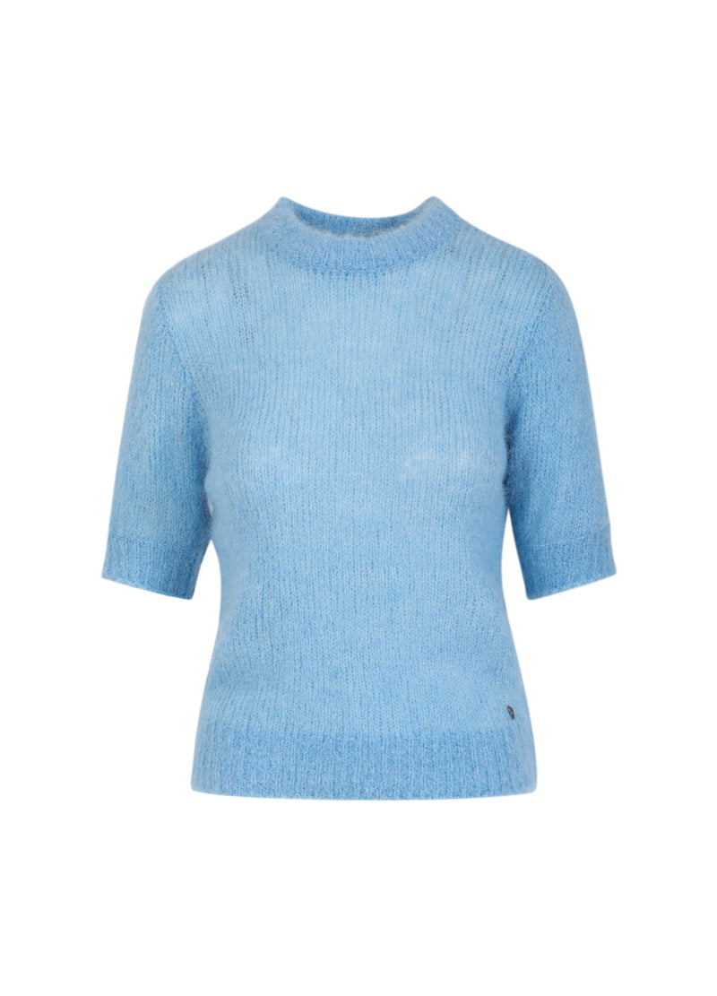 Coster Copenhagen KORTE MOUW GEBREID IN ALPACA Knitwear Pastel blue - 538