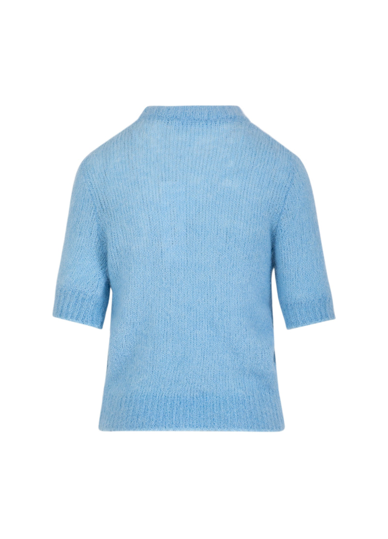 Coster Copenhagen KORTE MOUW GEBREID IN ALPACA Knitwear Pastel blue - 538