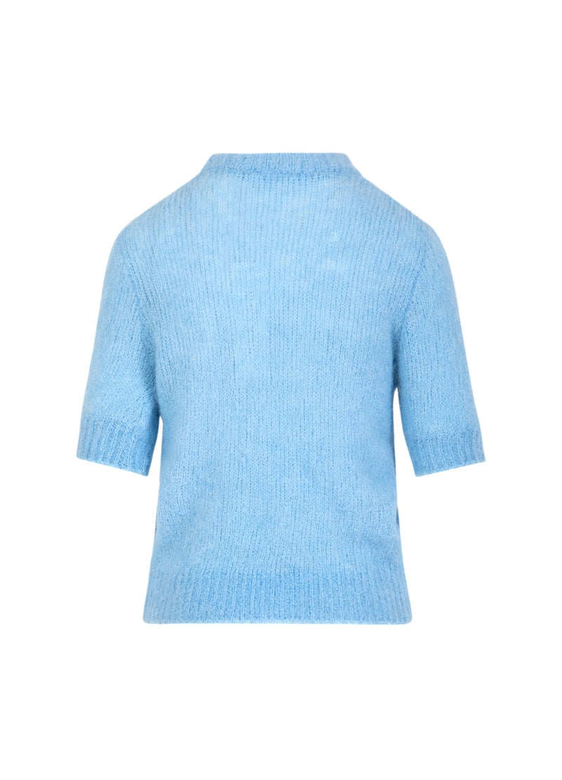 Coster Copenhagen KORTE MOUW GEBREID IN ALPACA Knitwear Pastel blue - 538