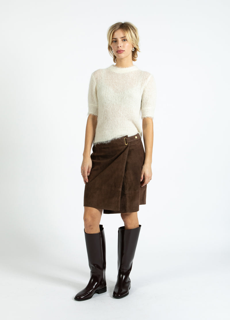 Coster Copenhagen KORTMOUWIGE GEBREIDE TRUI IN ALPACA Knitwear Off White - 202