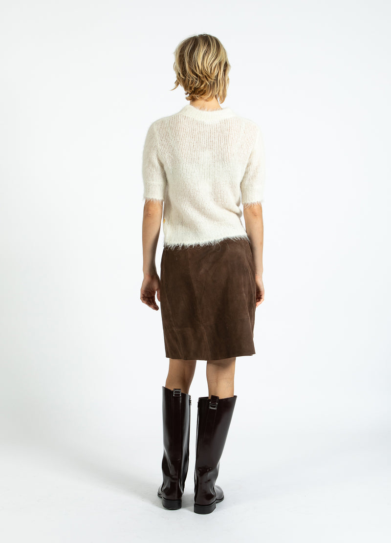 Coster Copenhagen KORTMOUWIGE GEBREIDE TRUI IN ALPACA Knitwear Off White - 202