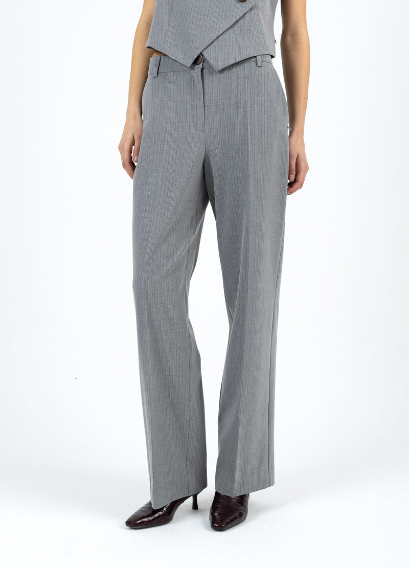 Coster Copenhagen KOSTUUMBROEK - PETRA PASVORM Pants Mist grey pin stripe - 175