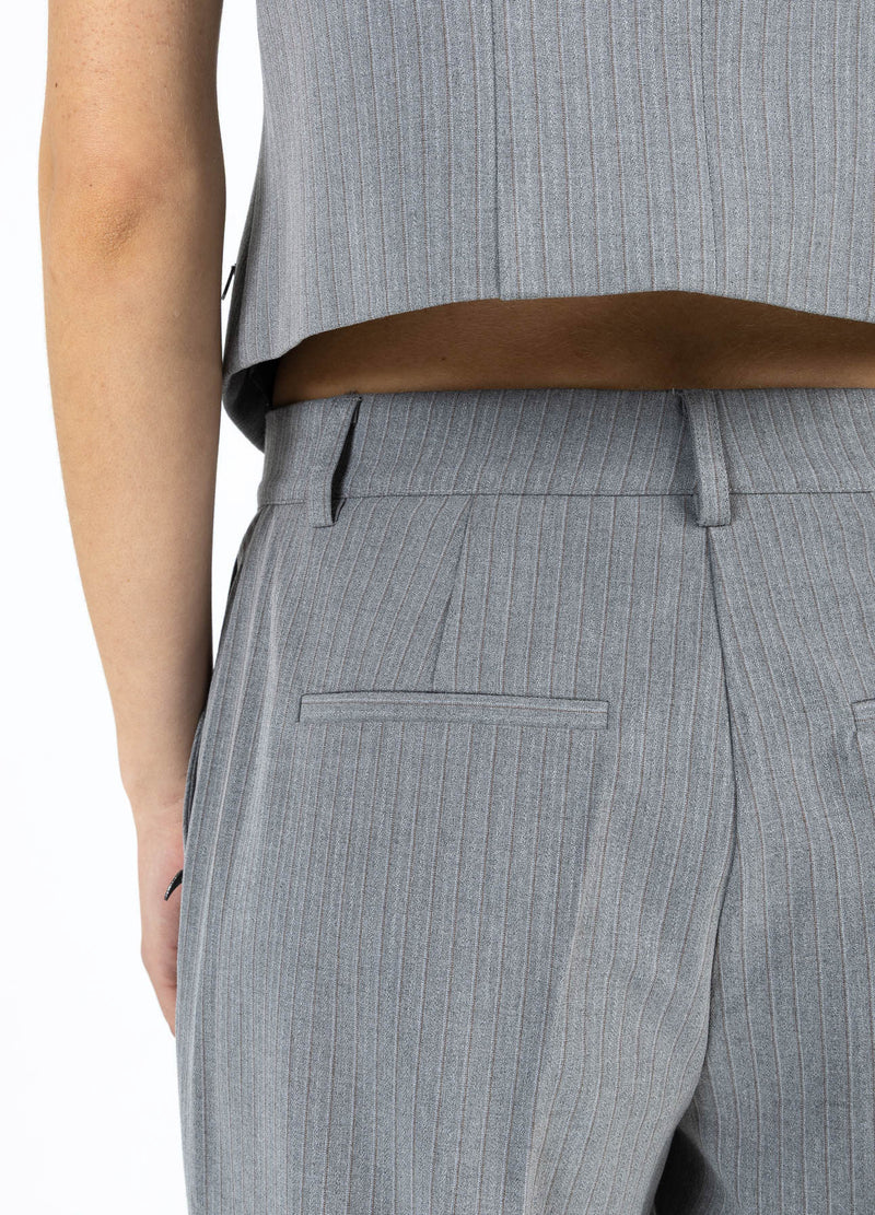 Coster Copenhagen KOSTUUMBROEK - PETRA PASVORM Pants Mist grey pin stripe - 175