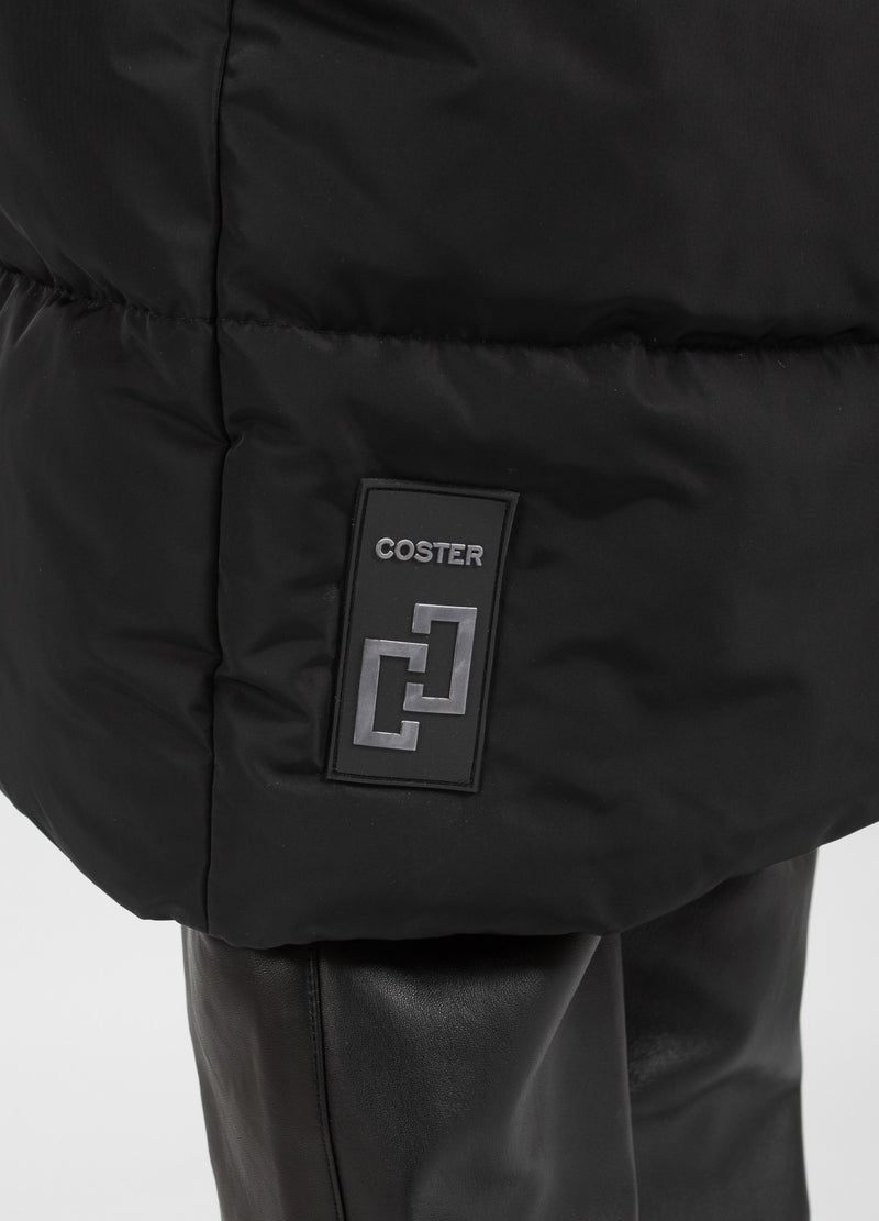 Coster Copenhagen LANGE GEWATTEERDE JAS Outerwear Black - 100