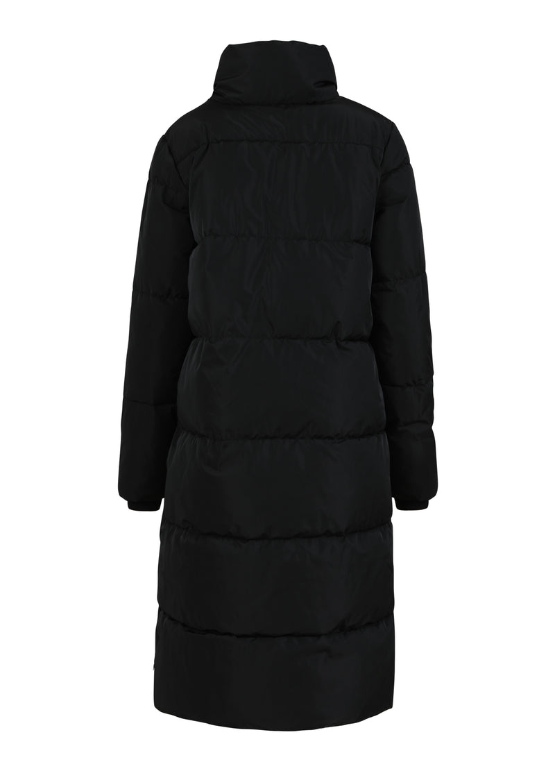 Coster Copenhagen LANGE GEWATTEERDE JAS Outerwear Black - 100