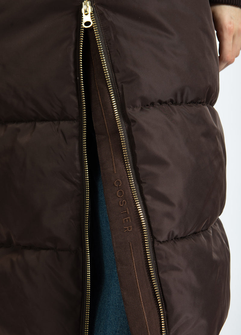 Coster Copenhagen LANGE GEWATTEERDE JAS Outerwear Dark Brown - 335