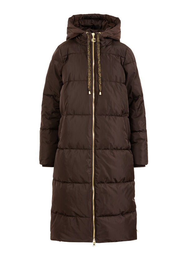 Coster Copenhagen LANGE GEWATTEERDE JAS Outerwear Dark Brown - 335