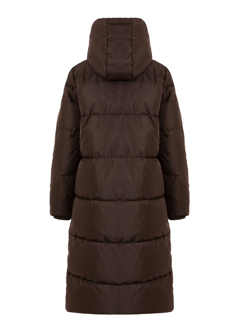 Coster Copenhagen LANGE GEWATTEERDE JAS Outerwear Dark Brown - 335