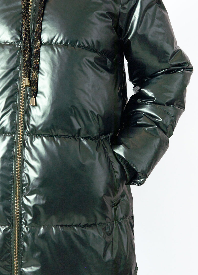 Coster Copenhagen LANGE GEWATTEERDE JAS Outerwear Metallic army - 417