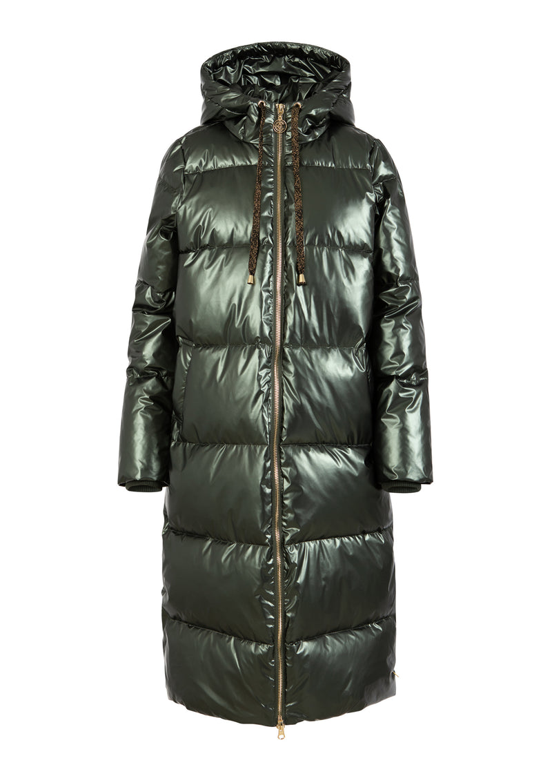 Coster Copenhagen LANGE GEWATTEERDE JAS Outerwear Metallic army - 417