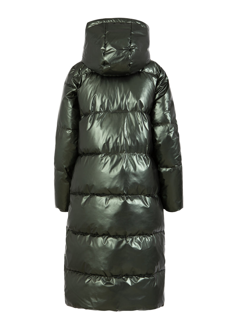 Coster Copenhagen LANGE GEWATTEERDE JAS Outerwear Metallic army - 417